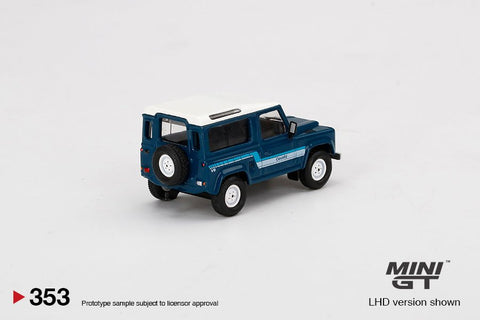 Mini GT 1:64 Land Rover Defender 90 County Wagon (Stratos Blue)(LHD) - GT Hobby Store