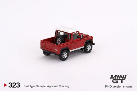 Mini GT 1:64 Land Rover Defender 90 Pickup – Masai Red - GT Hobby Store