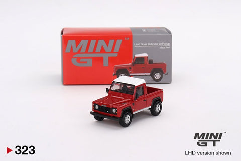 Mini GT 1:64 Land Rover Defender 90 Pickup – Masai Red - GT Hobby Store