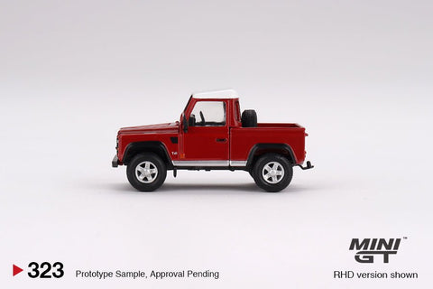 Mini GT 1:64 Land Rover Defender 90 Pickup – Masai Red - GT Hobby Store