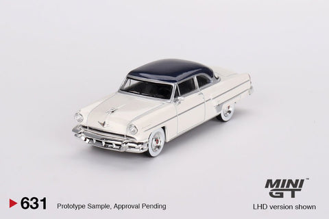 Mini GT 1:64 Lincoln Capri 1954 – Arctic White / Atlantic Blue - GT Hobby Store