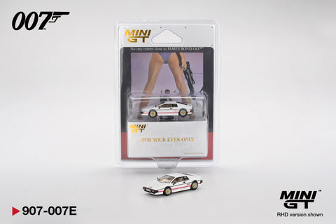 Mini GT 1:64 Lotus Esprit Turbo White “For Your Eyes Only” – English Version Packaging – Limited Edition - GT Hobby Store