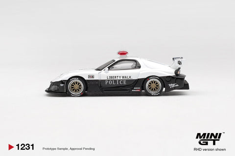 Mini GT 1:64 MAZDA RX - 7 LB - Super Silhouette Police – White – Limited Edition - GT Hobby Store
