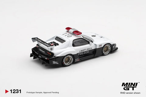 Mini GT 1:64 MAZDA RX - 7 LB - Super Silhouette Police – White – Limited Edition - GT Hobby Store