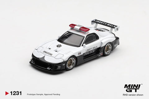 Mini GT 1:64 MAZDA RX - 7 LB - Super Silhouette Police – White – Limited Edition - GT Hobby Store