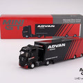 Mini GT 1:64 Mercedes - Benz Actros w/ Racing Transporter “ADVAN” - GT Hobby Store