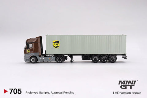 Mini GT 1:64 Mercedes - Benz Actros with 40 Ft Dry Container – UPS Europe - GT Hobby Store