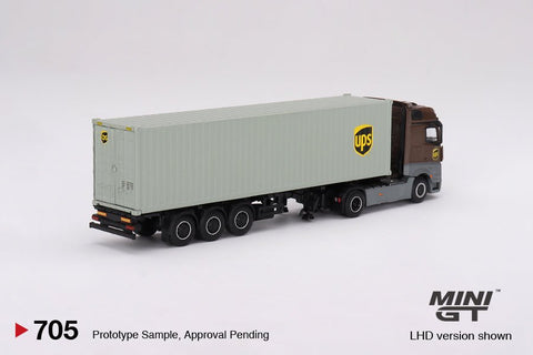 Mini GT 1:64 Mercedes - Benz Actros with 40 Ft Dry Container – UPS Europe - GT Hobby Store