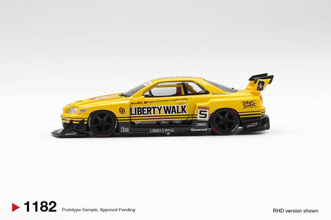 Mini GT 1:64 Nissan LB - ER34 Super Silhouette SKYLINE Sport Yellow - GT Hobby Store