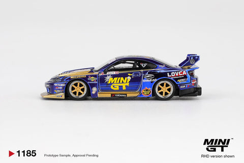 Mini GT 1:64 Nissan LB - Super Silhouette S15 SILVIA 555 Team MINI GT Liberty Walk 2025 Formula Drift Halloween Special – Chrome Blue - GT Hobby Store