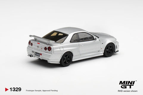 Mini GT 1:64 Nissan NISMO R34 GT-R Z-Tune Silver - GT Hobby Store