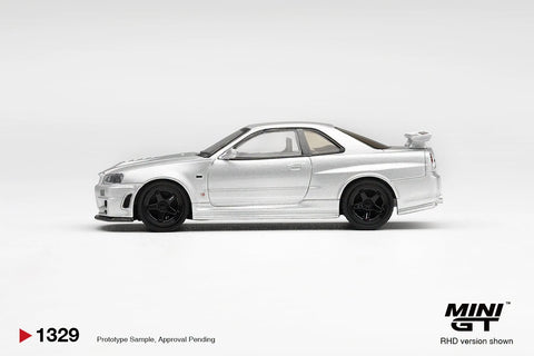 Mini GT 1:64 Nissan NISMO R34 GT-R Z-Tune Silver - GT Hobby Store
