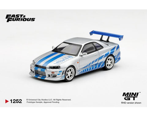Mini GT 1/64 Nissan Skyline GT-R C-West “2 Fast 2 Furious” Brian O’Conner - GT Hobby Store