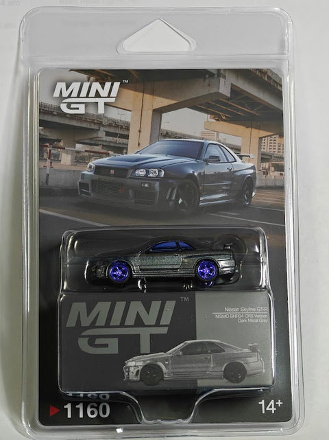 Mini GT 1:64 Nissan Skyline GT-R Dark Metal Gray (NISMO BNR34 CRS Version) - GT Hobby Store