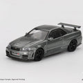 Mini GT 1:64 Nissan Skyline GT-R Dark Metal Gray (NISMO BNR34 CRS Version) - GT Hobby Store
