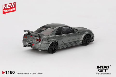 Mini GT 1:64 Nissan Skyline GT-R Dark Metal Gray (NISMO BNR34 CRS Version) - GT Hobby Store