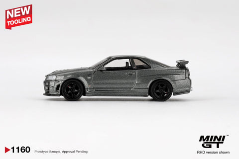 Mini GT 1:64 Nissan Skyline GT-R Dark Metal Gray (NISMO BNR34 CRS Version) - GT Hobby Store
