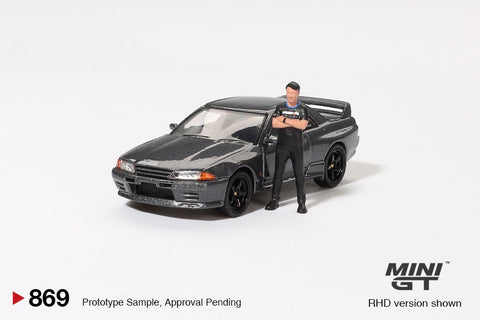Mini GT 1:64 Nissan Skyline GT - R (R32) Nismo Gunmetal W/ Matsuda Figure – Tsugio Matsuda Collection - GT Hobby Store