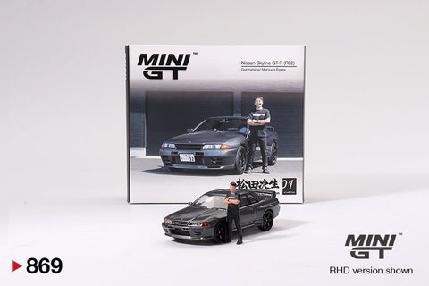 Mini GT 1:64 Nissan Skyline GT - R (R32) Nismo Gunmetal W/ Matsuda Figure – Tsugio Matsuda Collection - GT Hobby Store
