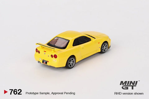 Mini GT 1:64 Nissan Skyline GT - R (R34) V - Spec – Lightning Yellow - GT Hobby Store