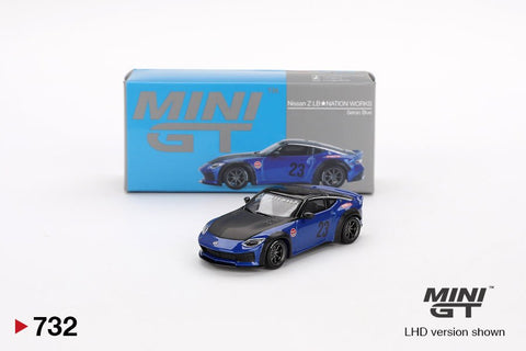 Mini GT 1:64 Nissan Z LB - NATION WORKS – Serian Blue - GT Hobby Store