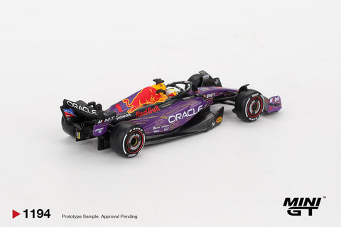 Mini GT 1:64 Oracle Red Bull Racing RB19 1 Max Verstappen 2023 F1 2023 Las Vegas GP Winner - GT Hobby Store
