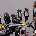 Mini GT 1:64 Oracle Red Bull Racing RB19 1 Max Verstappen 2023 F1 Japanese Grand Prix Pit Crew Set Limited Edition - GT Hobby Store
