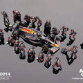 Mini GT 1:64 Oracle Red Bull Racing RB19 1 Max Verstappen 2023 F1 Japanese Grand Prix Pit Crew Set Limited Edition - GT Hobby Store