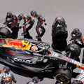 Mini GT 1:64 Oracle Red Bull Racing RB19 1 Max Verstappen 2023 F1 Japanese Grand Prix Pit Crew Set Limited Edition - GT Hobby Store