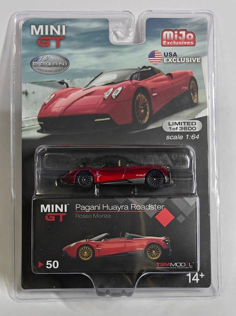 Mini GT 1:64 Pagani Huayra Roadster LHD Red - GT Hobby Store