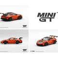 Mini GT 1:64 Porsche 911 (992) GT3 RS Weissach Package – Gulf Orange – Limited Edition - GT Hobby Store