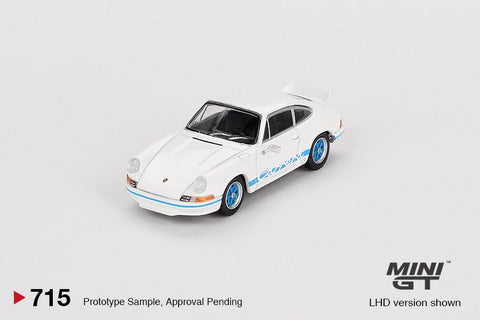 Mini GT 1:64 Porsche 911 Carrera RS 2.7 – Grand Prix White with Green Livery – Mijo Exclusives - GT Hobby Store