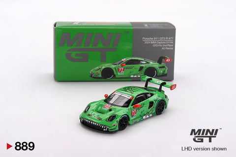 Mini GT 1:64 Porsche 911 GT3 R 77 AO Racing 2024 IMSA Daytona 24 Hrs GTD Pro 2nd Place - GT Hobby Store