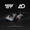 Mini GT 1/64 Porsche 911 GT3 R (992) #77 AO Racing "Skeleton Rexy" 2026 IMSA Petit Le Mans - (Glow in the Dark) - GT Hobby Store
