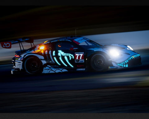 Mini GT 1/64 Porsche 911 GT3 R (992) #77 AO Racing "Skeleton Rexy" 2026 IMSA Petit Le Mans - (Glow in the Dark) - GT Hobby Store