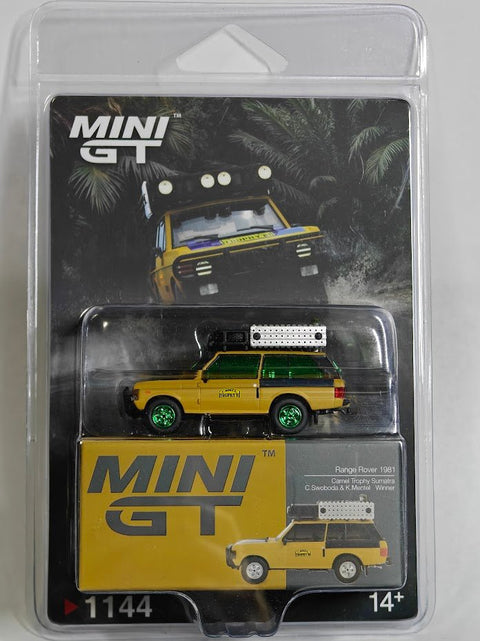 Mini GT 1:64 Range Rover 1981 Camel Trophy Sumatra C.Swoboda & K.Mentel Winner – Yellow - GT Hobby Store