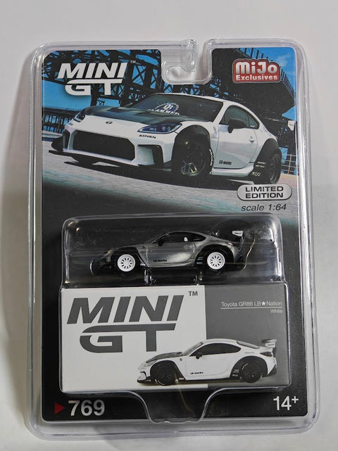 Mini GT 1:64 Toyota GR86 LB Nation – White - GT Hobby Store
