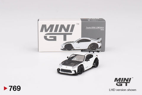 Mini GT 1:64 Toyota GR86 LB★Nation – White - MiJo Exclusives - GT Hobby Store