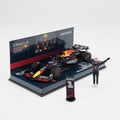 Minichamps 1/43 Oracle Red Bull Racing RB20 - Max Verstappen - Winner Brazil GP 2024 w/ Figurine and Position Board - GT Hobby Store