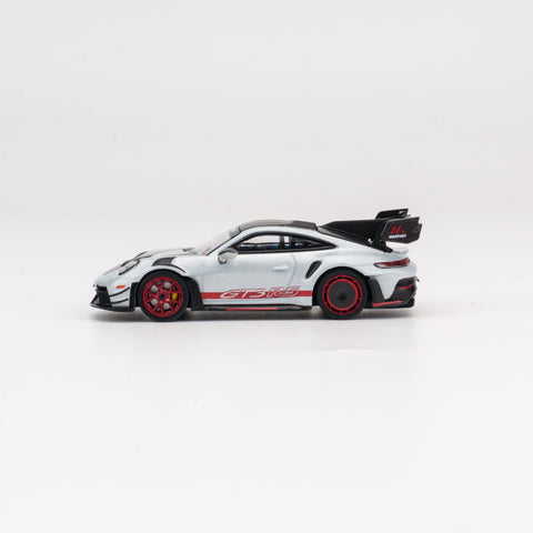 Minichamps 1/64 Porsche 911 (992.1) GT3RS MR - 2026 - Ice Grey Metallic w/ Red Decor - GT Hobby Store