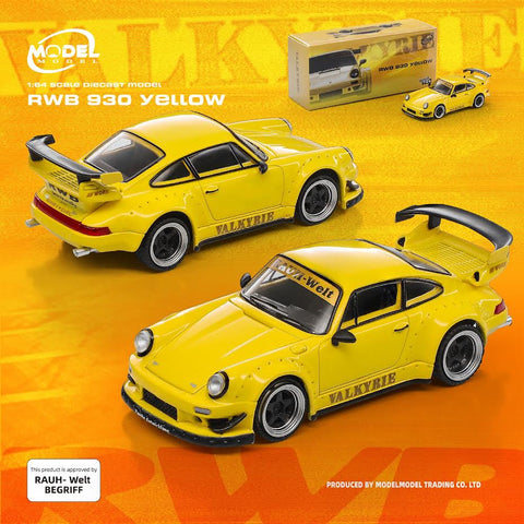 Modelmodel 1/64 RWB 930 Valkyrie Yellow - GT Hobby Store