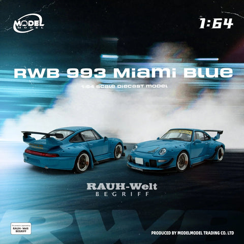 Modelmodel 1/64 RWB 993 Miami Blue - GT Hobby Store