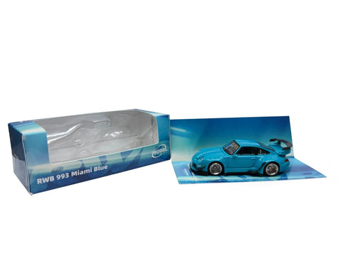 Modelmodel 1/64 RWB 993 Miami Blue - GT Hobby Store