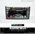 Motorhelix 1/64 Garage Scene Set - RWB Theme Garage Black - GT Hobby Store