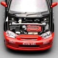 Motorhelix 1/64 Honda Civic Type R (EK9) Red-Black Livery - GT Hobby Store