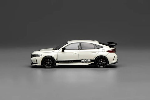 Motorhelix 1/64 Honda Civic Type R (FL5) HKS Championship White - GT Hobby Store