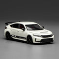 Motorhelix 1/64 Honda Civic Type R (FL5) HKS Championship White - GT Hobby Store