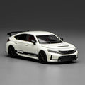 Motorhelix 1/64 Honda Civic Type R (FL5) HKS Championship White - GT Hobby Store