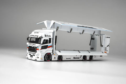 Motorhelix 1/64 LB Trucks UD Quon Cargo Truck - Athlete White - GT Hobby Store