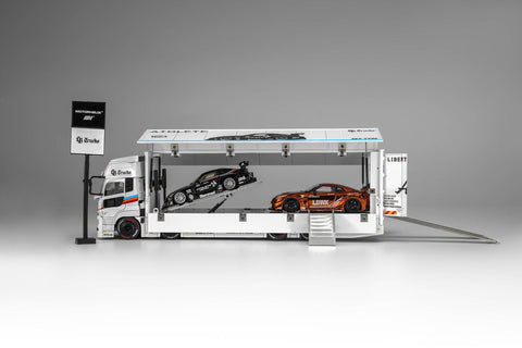 Motorhelix 1/64 LB Trucks UD Quon Cargo Truck - Athlete White - GT Hobby Store